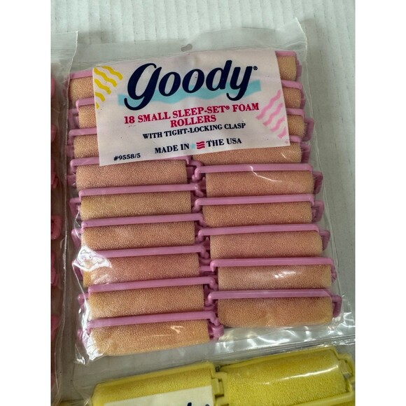 Lot of 4 Goody Vintage Sponge Foam Hair Rollers Sleep-Set Small Medium & Large - Picture 4 of 9